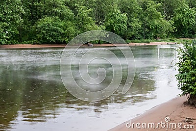 Waters landscape with blue sky and clouds Stock Photo