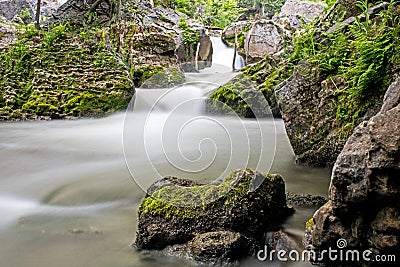 Sydenham River Downstream From Inglis Falls Stock Photo