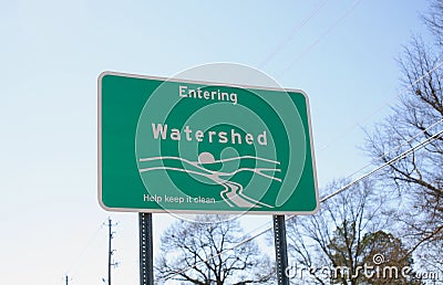 Watershed Entrance Stock Photo