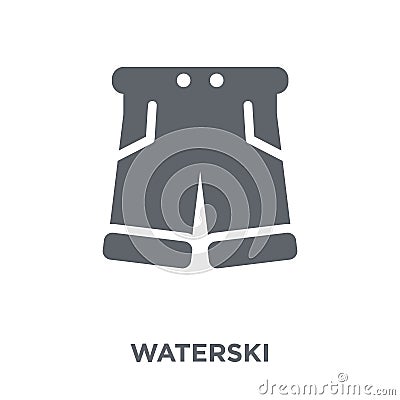 waterski icon from Summer collection. Vector Illustration