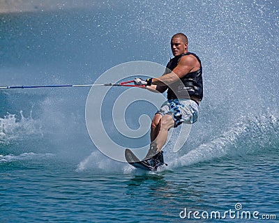 Waterskiing competition Editorial Stock Photo