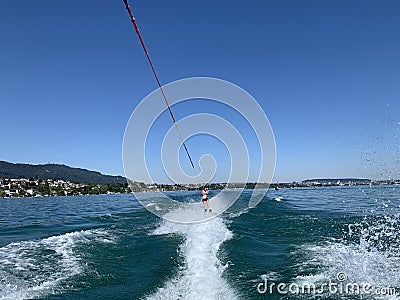 Waterskiing Stock Photo