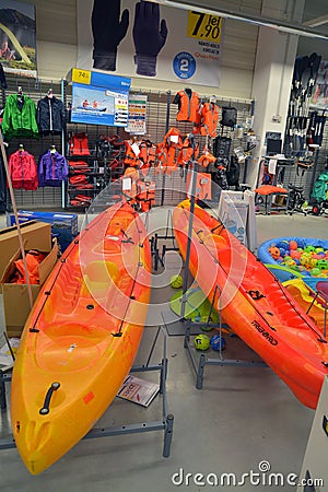 Watersports store Editorial Stock Photo