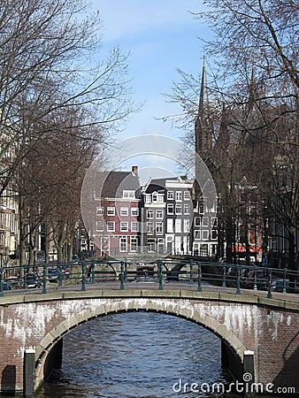 Waterway in amsterdam Stock Photo