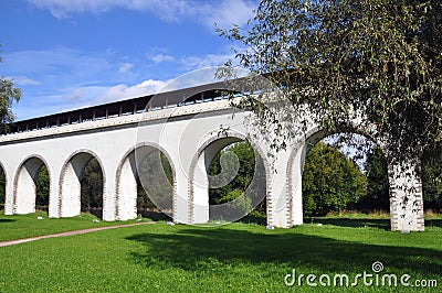 Waterworks Rostokinsky aqueduct in the Yauza River Valley Stock Photo