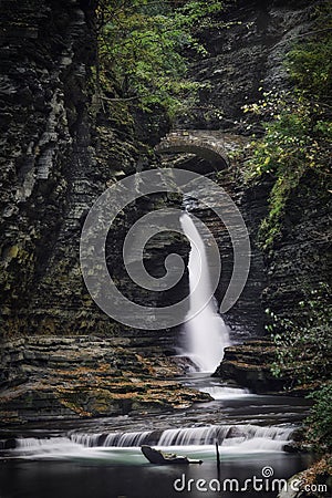 Watkins Glen Dark Water Stock Photo