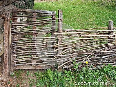 Wattle Fence Stock Photo