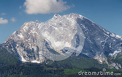 Watzmann mountain near Konigssee lake in Berchtesgaden National Park, Germany Stock Photo