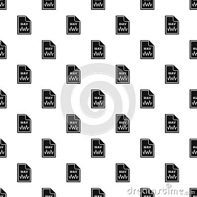 WAV file pattern, simple style Vector Illustration