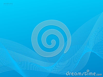 Wave abstract vector background, smooth waves design element Vector Illustration
