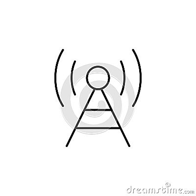 wave antenna icon. Element of media and news for mobile concept and web apps. Detailed wave antenna icon can be used for web and Stock Photo