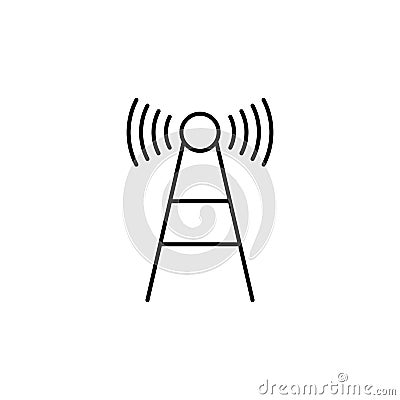 wave antenna icon. Element of simple icon for websites, web design, mobile app, info graphics. Thin line icon for website design a Stock Photo