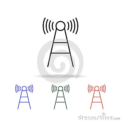 wave antenna icon. Elements of simple web icon in multi color. Premium quality graphic design icon. Simple icon for websites, web Stock Photo