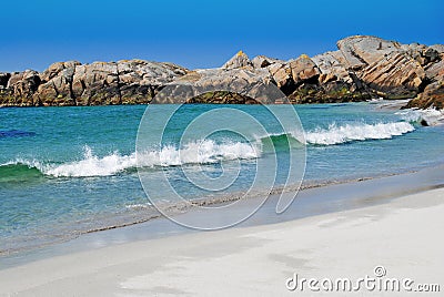 Wave on beach Stock Photo