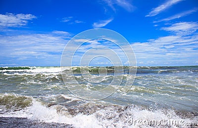 Wave on the beach Stock Photo