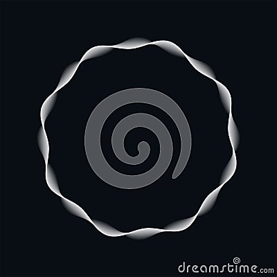 Wave circle abstract background Vector Illustration