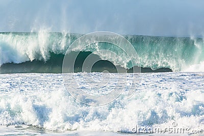 Wave Crashing Ocean Power Stock Photo