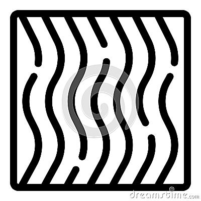 Wave design paving icon, outline style Vector Illustration