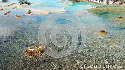 The wave of five colored pool Stock Photo