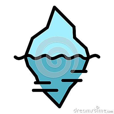 Wave glacier icon vector flat Vector Illustration