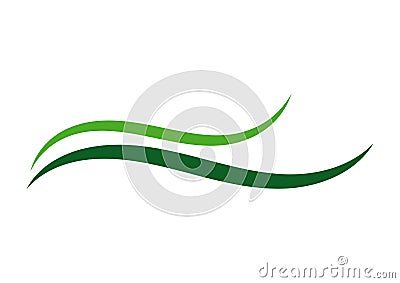 Wave green logo icon original template design Vector Illustration