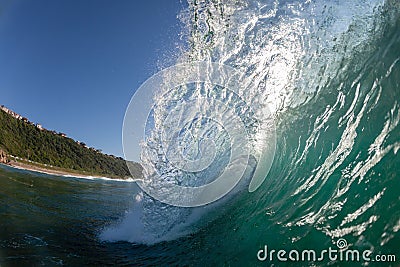 Wave Hollow Inside Crashing Stock Photo