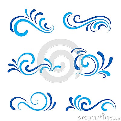 Wave icons Vector Illustration