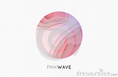 Wave logo. Business Icon. Pink . Company Stock Photo