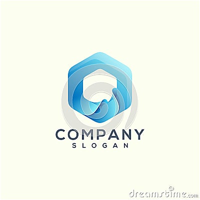 Wave logo design ready to use for your company Vector Illustration