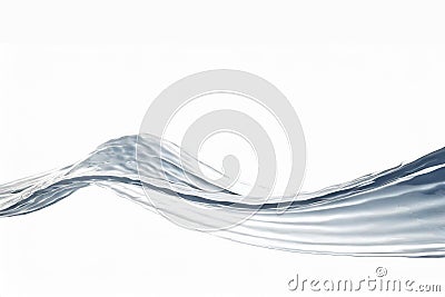 Wave of minimal fluid water liquid isolated on white Stock Photo