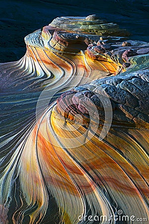 Upper Second Wave North Coyote Buttes Arizona in the Paria Canyon Vermilion Cliffs Wilderness of the Colorado Plateau Stock Photo