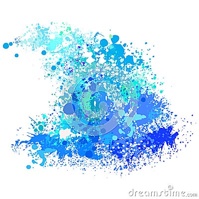 Wave from paint splashes Vector Illustration