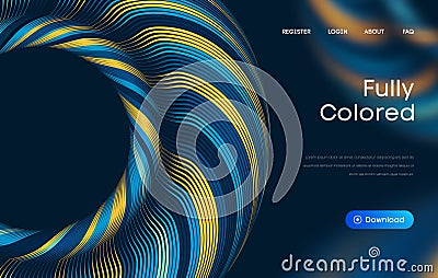 Wave pattern linear, curves lines. Organic line texture with wavy striplines. Background curved vector lines. Vector Illustration