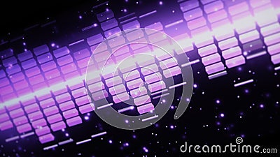 Wave pattern of music sounds element on monitor screen Stock Photo