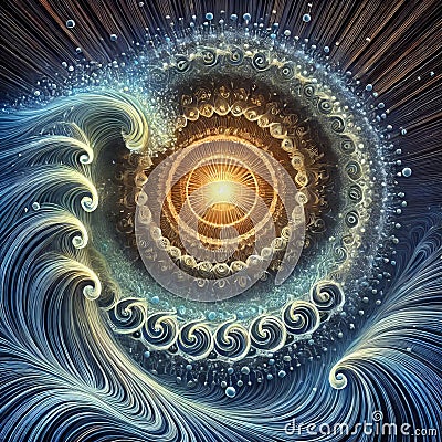 Wave Patterns Visualizations of wave patterns and oscillations Stock Photo