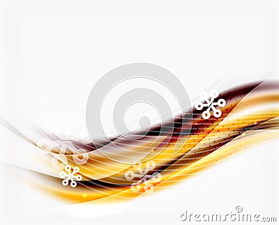 Wave with snow background Vector Illustration