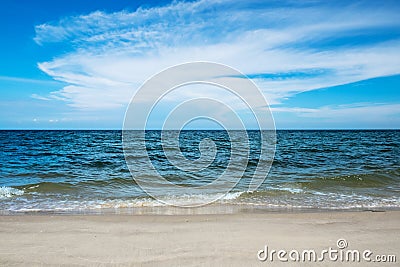 Wave on the summer beach. Stock Photo