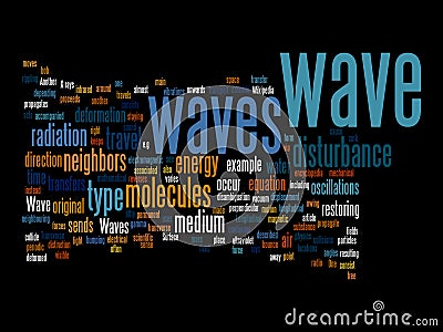 Wave text clounds Stock Photo