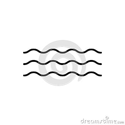 Wave vector icon water ripple symbol for graphic design, logo, web site, social media, mobile app, ui illustration Vector Illustration