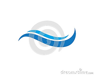 wave water logo beach vector Vector Illustration