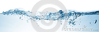 Wave. Water splashing over white background Stock Photo