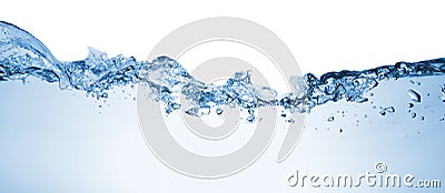 Wave. Water splashing over white background Stock Photo