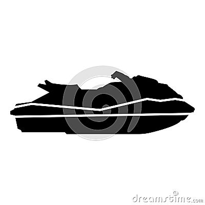 Waverunner icon black color illustration flat style simple image Vector Illustration