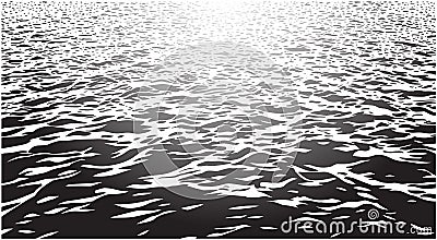 Illustration of waves sea ocean lake water surface Vector Illustration