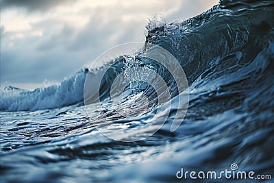 Waves arch and curl with the rhythm of the tides, a dance of water choreographed by nature Stock Photo