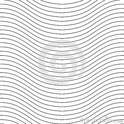 Waves. Background of the waves. Seamless texture of waves. Wavy lines. Vector pattern of wavy lines. Soft background Vector Illustration