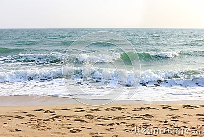 Waves on the beach Stock Photo