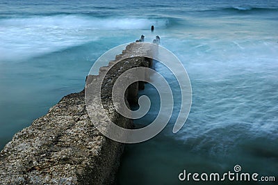 Waves breaker Stock Photo