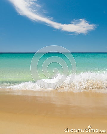 Waves breaking Stock Photo