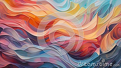 Waves of Color: A Princess Hummel Oil Painting Stock Photo
